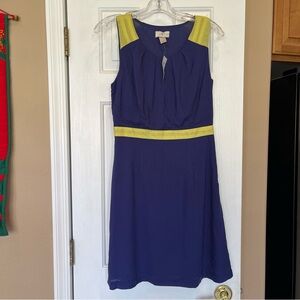Loft Dress Nwt New Size 0 Modal Blue Sleeveless Mini Celestial Midi Office Work